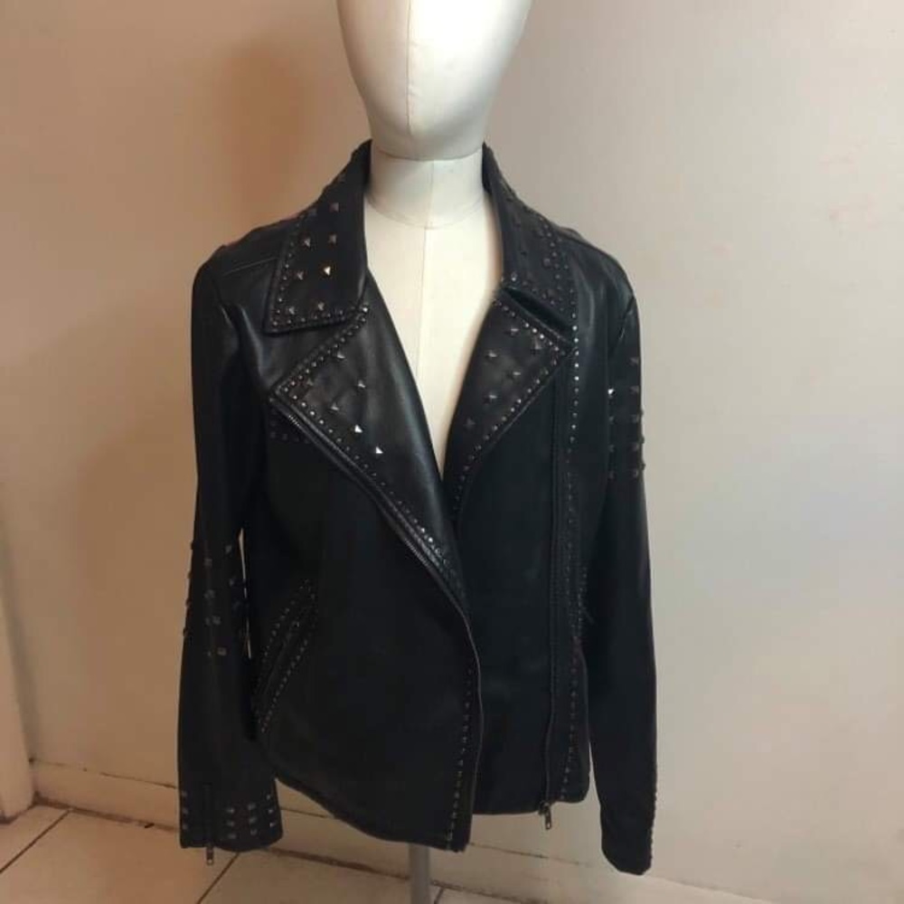 UO Silence + Noise Faux Leather Embroidered jacket - Picture 2 of 7